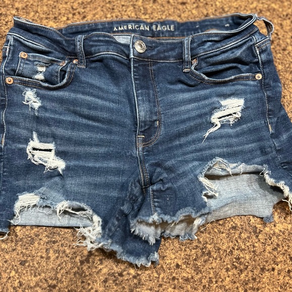 American Eagle Outfitters Pants - American Eagle Outfitters Blue Mid-Thigh Jean Shorts